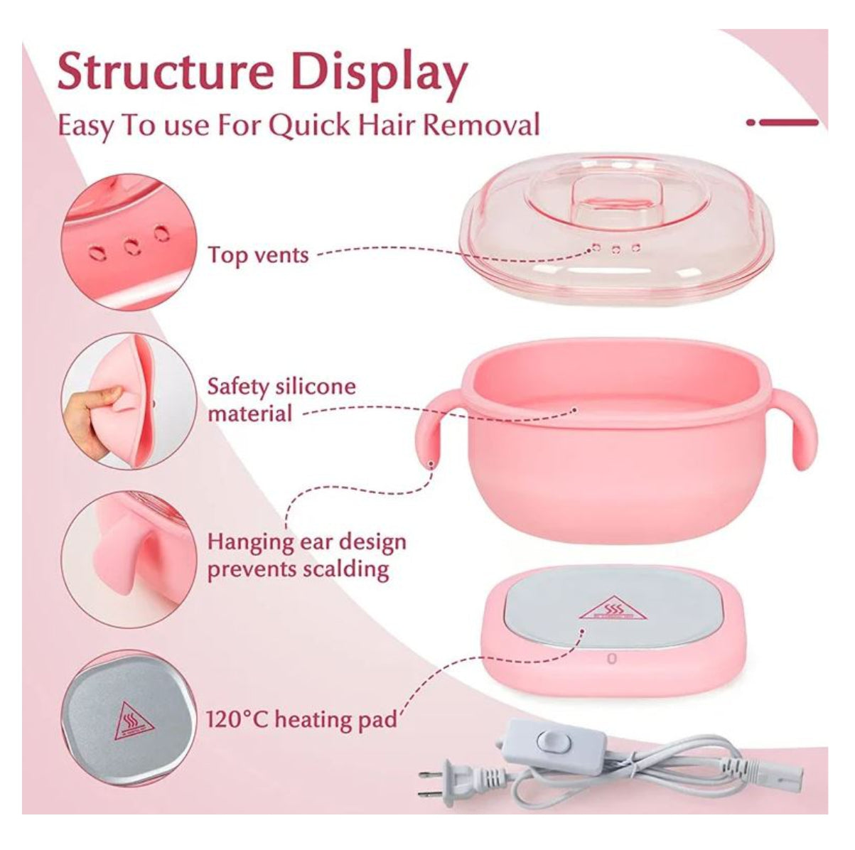 Olla Calentadora Plegable Depiladora