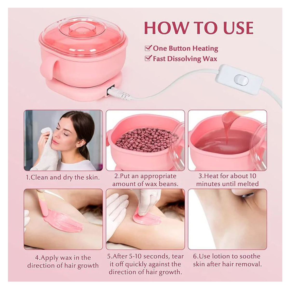 Olla Calentadora Plegable Depiladora