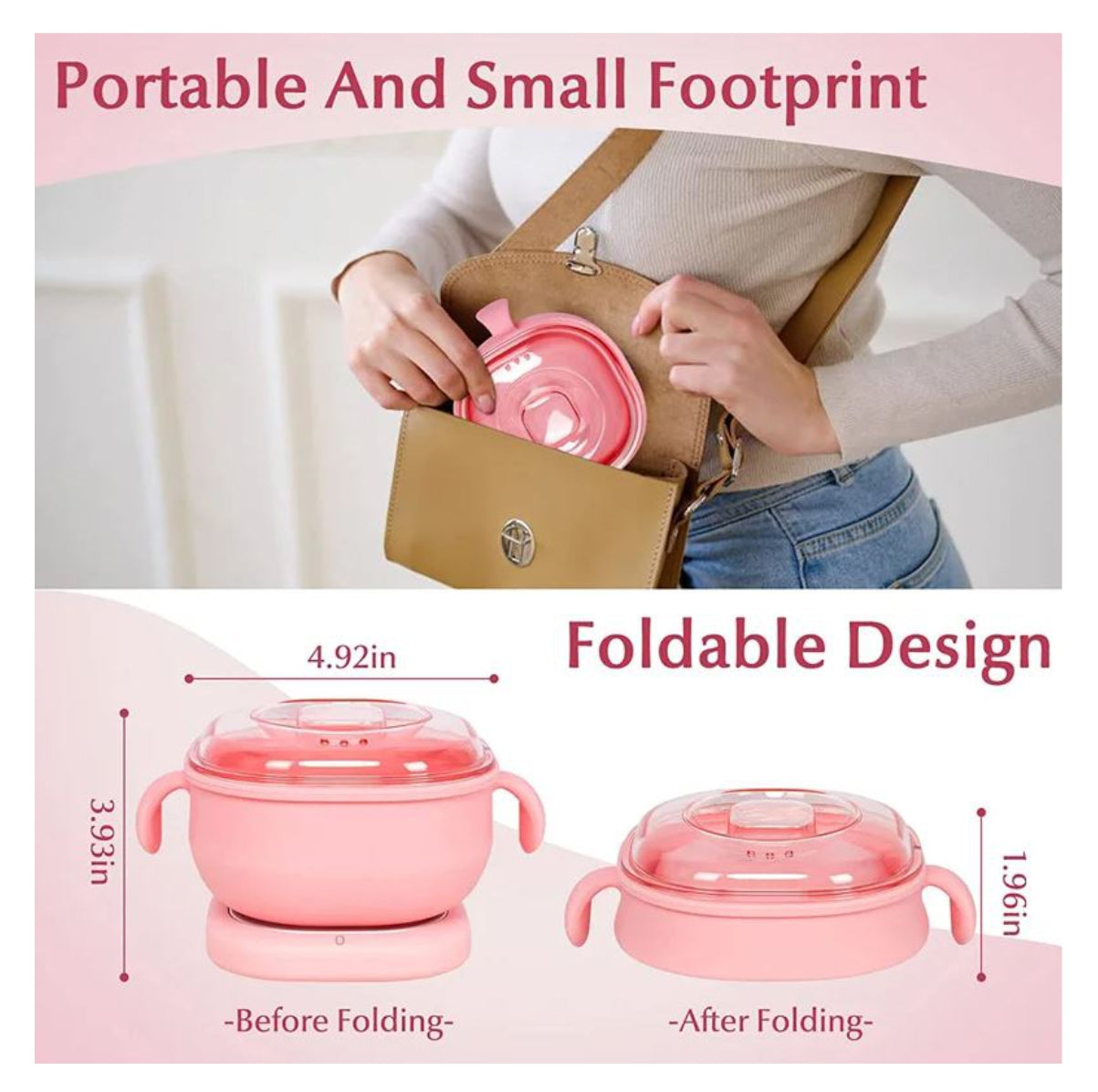 Olla Calentadora Plegable Depiladora