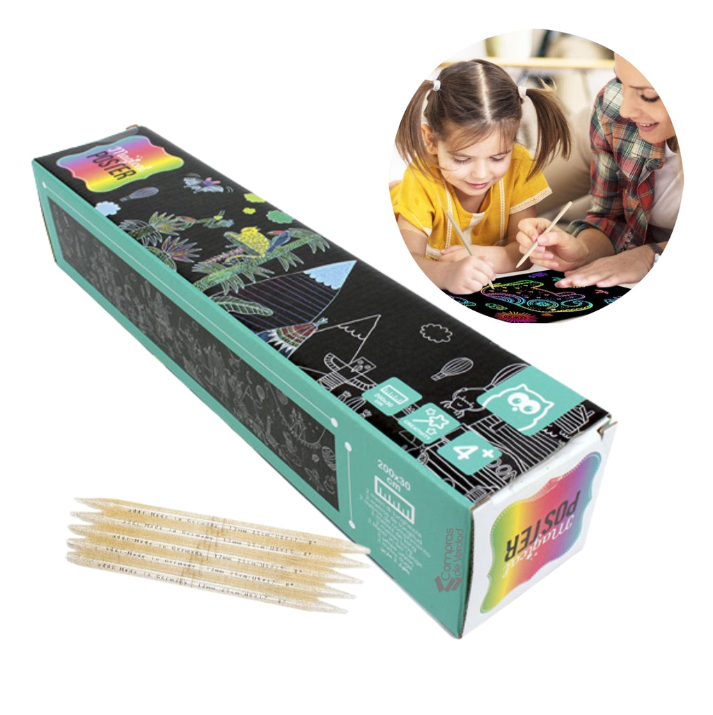 Rollo papel poster magico Grafiti