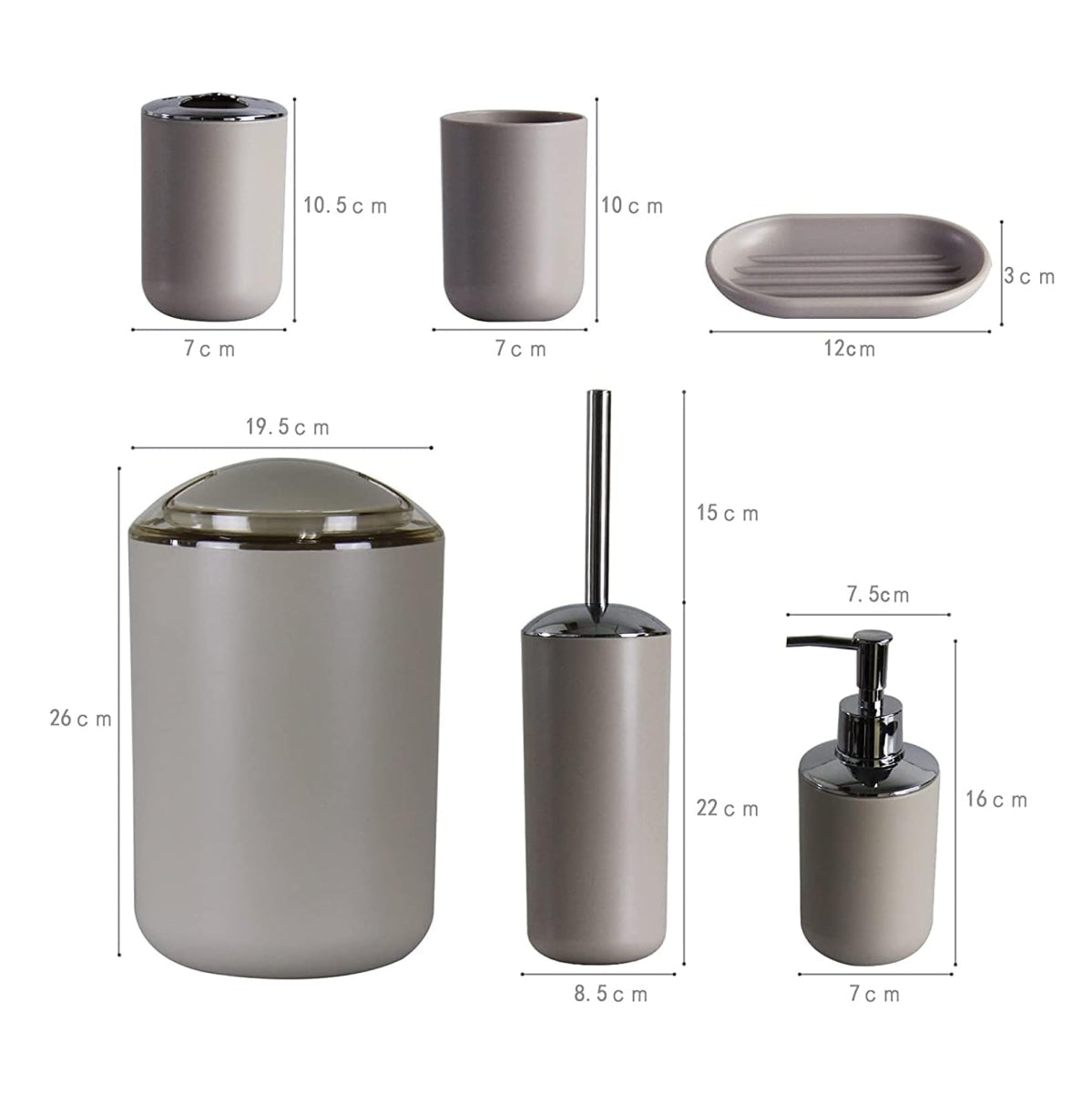 Combo juego accesorios para Baño 6 pieza