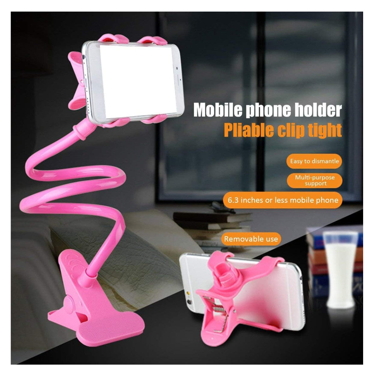 Soporte Holder Celular Flexible Pinza 60
