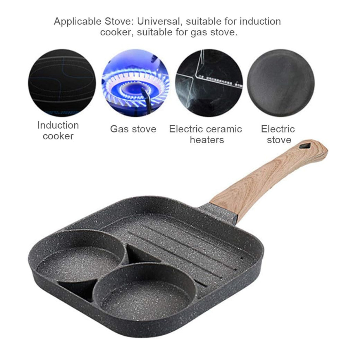 Sarten Multiusos Antiadherente 3 Puestos