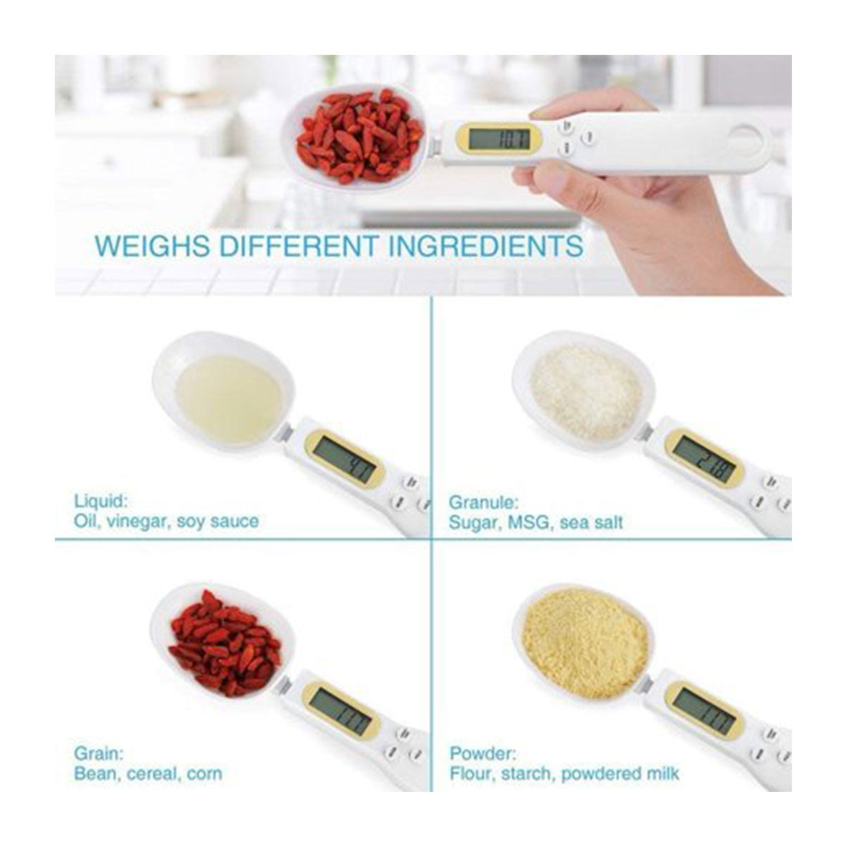 Cuchara Gramera Digital Ajustable 500g