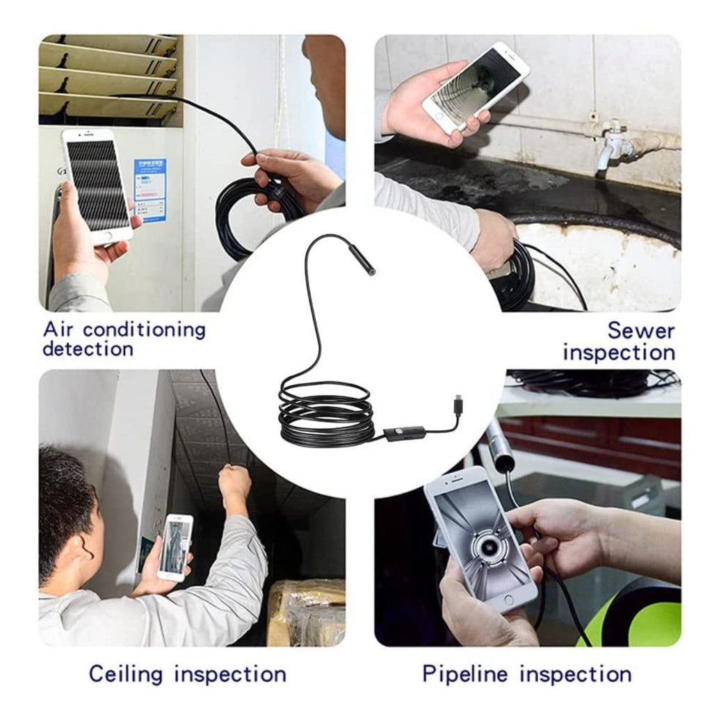 Endoscopio Camara Micro USB 3 en 1 2MTR