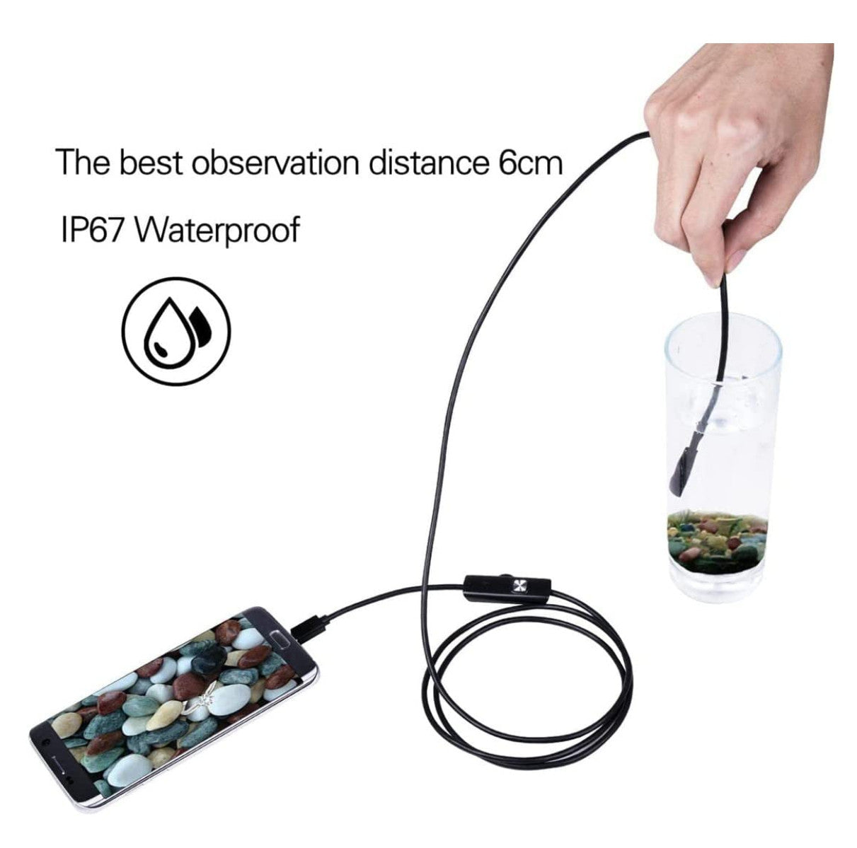 Endoscopio Camara Micro USB 3 en 1 2MTR