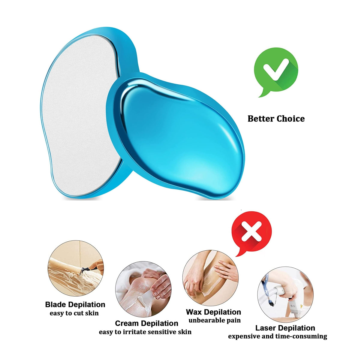 Piedra Depiladora Vello Borrado Cristal