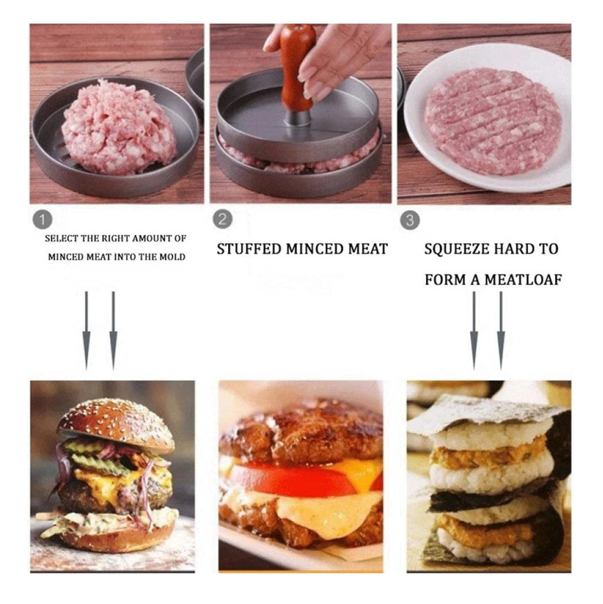 Molde Prensa Para Carne Hamburguesa