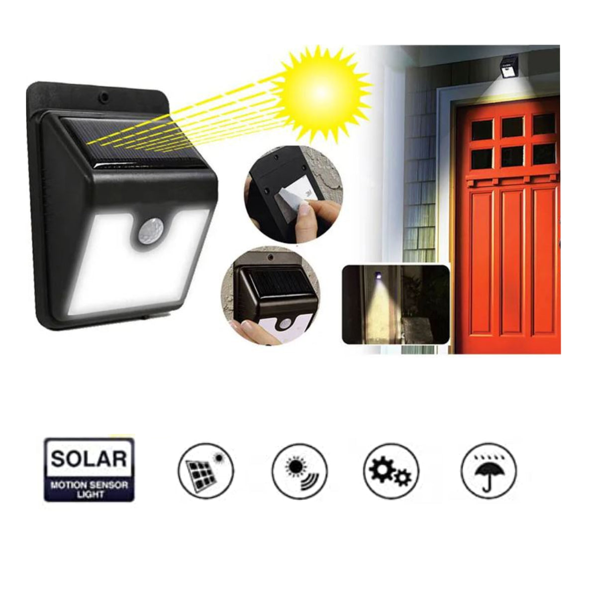 Luz Led Exterior Solar Sensor Movimiento