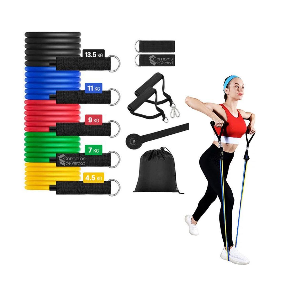 Bandas Elasticas de Resistencia set x 11