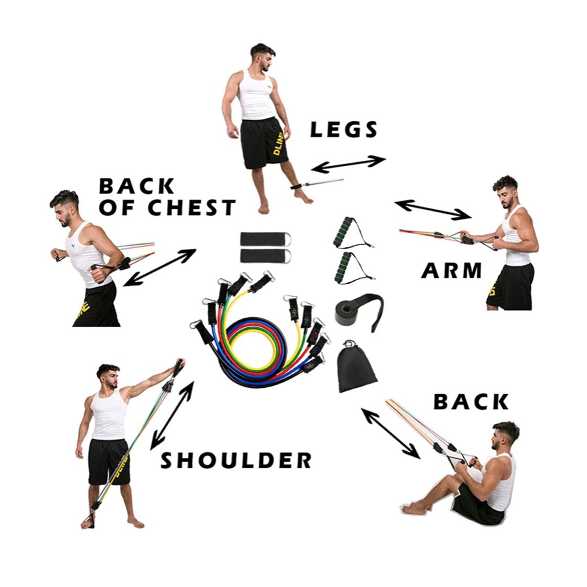 Bandas Elasticas de Resistencia set x 11