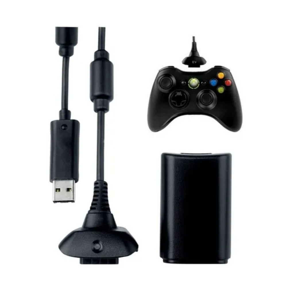 Kit Carga y Juega Pila Control Xbox 360