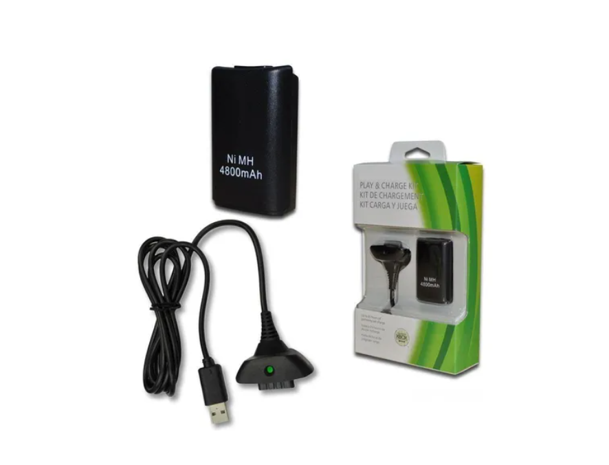 Kit Carga y Juega Pila Control Xbox 360