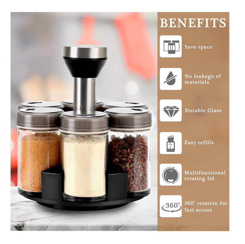 Condimentero Organizador 360 + 6 Frascos