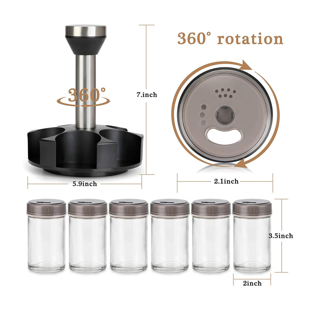 Condimentero Organizador 360 + 6 Frascos