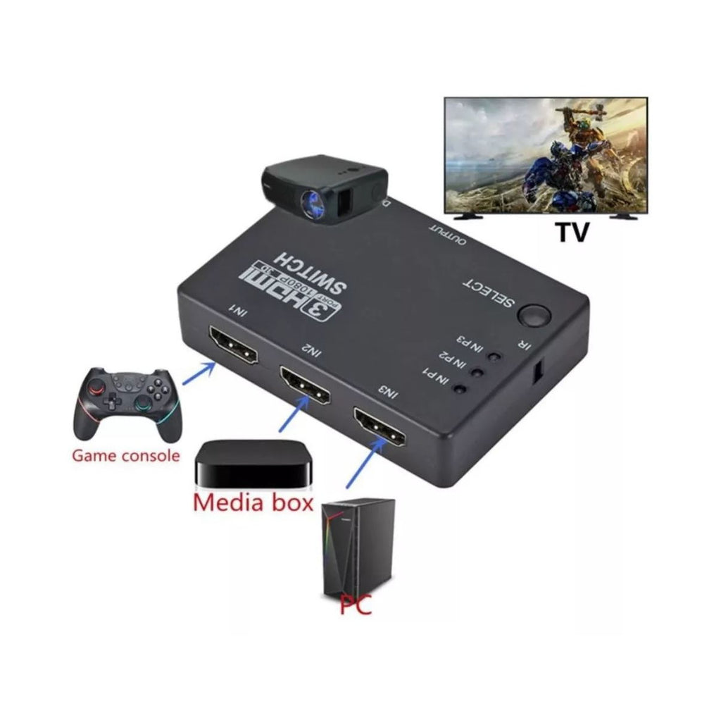 Hdmi Switch Multiplicador Selector 3x1