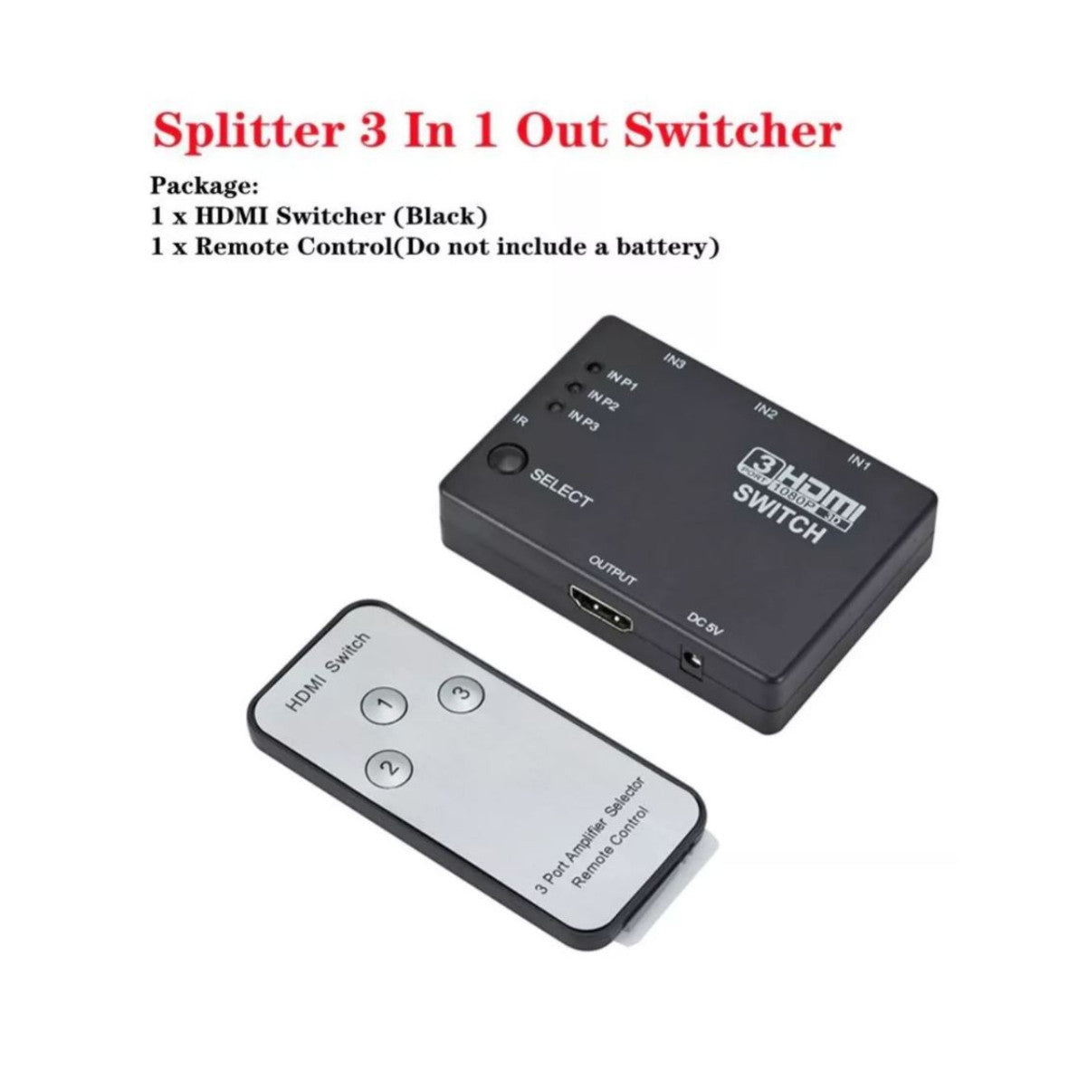 Hdmi Switch Multiplicador Selector 3x1