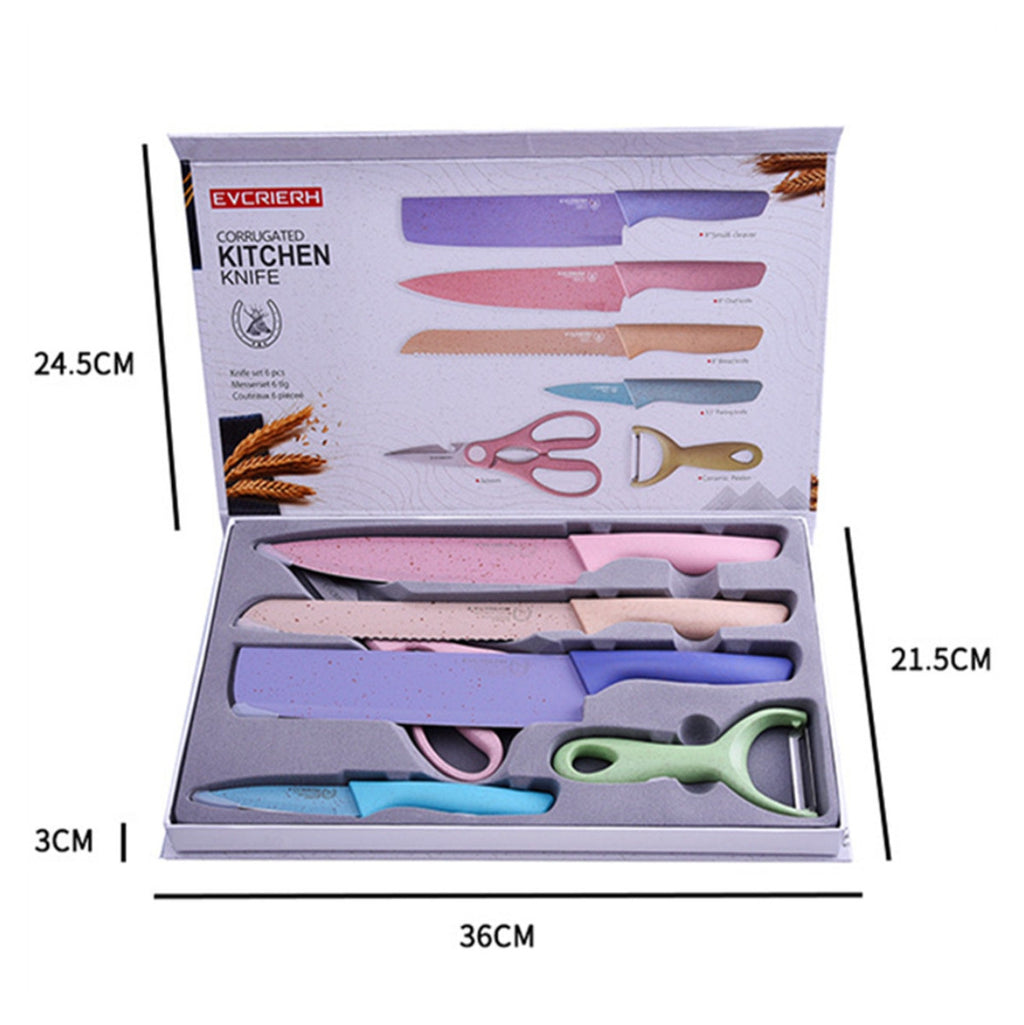 Juego Cuchillos 6 PCS Colores