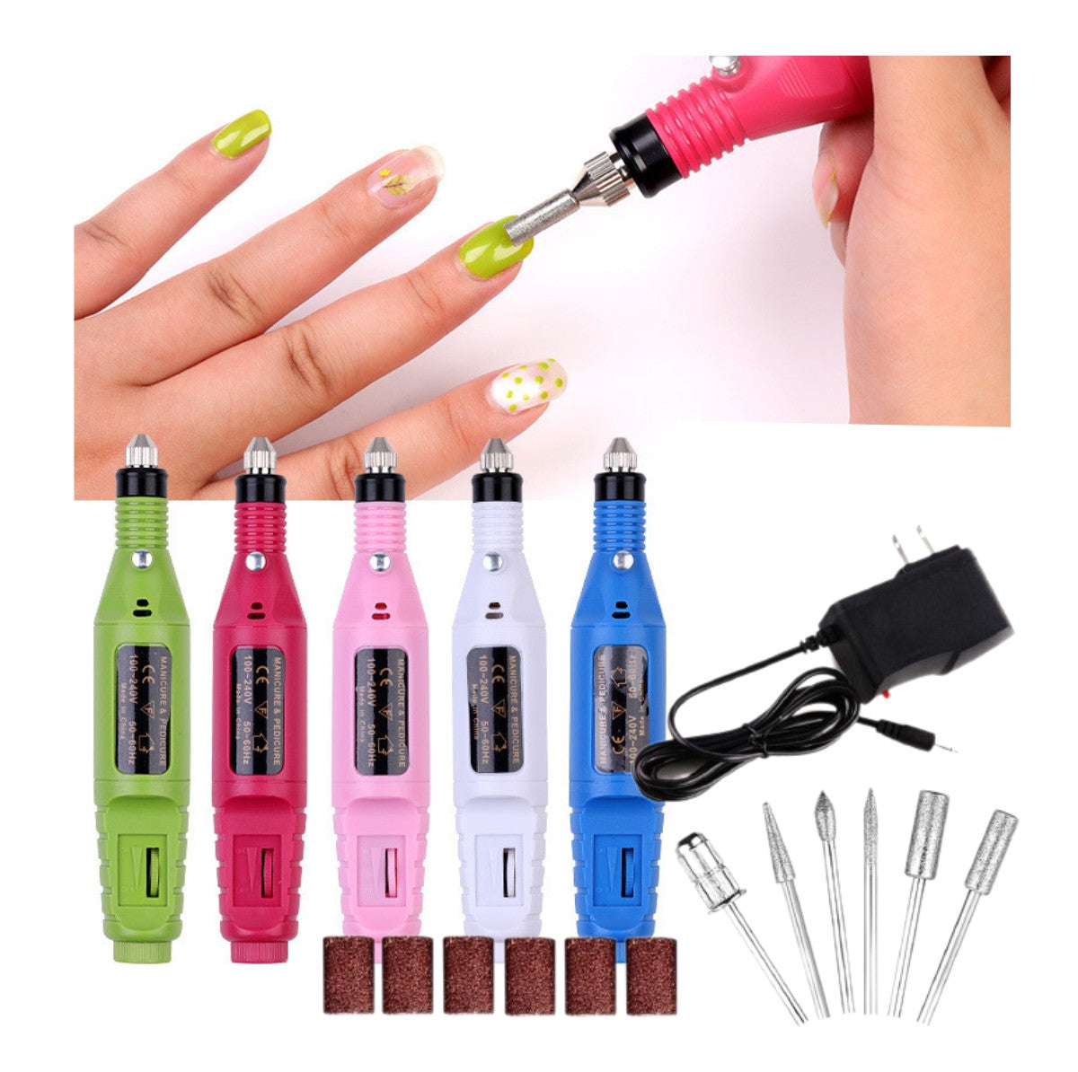 Pulidor Uñas Portatil mas Brocas