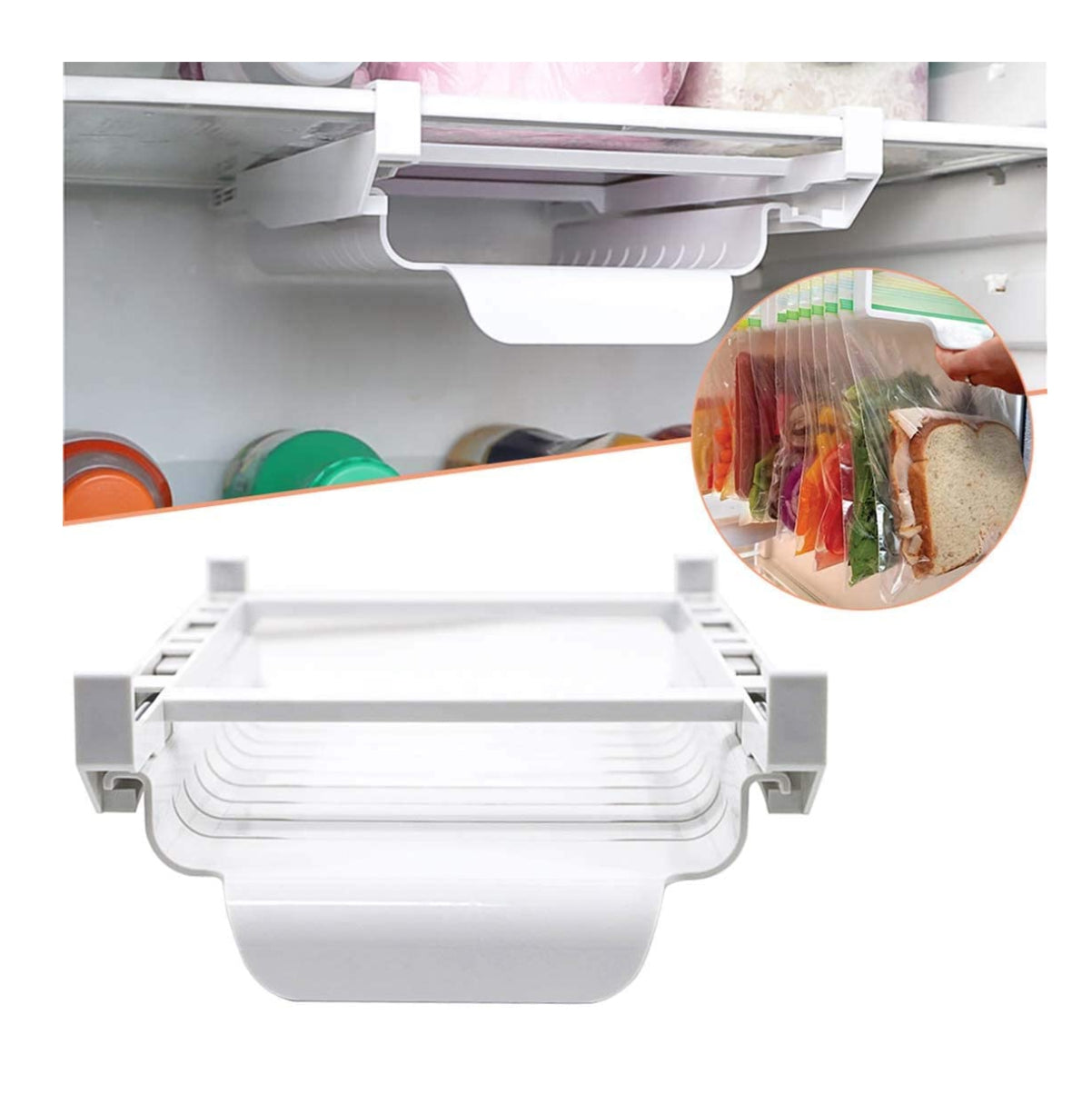 Organizador Nevera + 10 Bolsas Ziplock