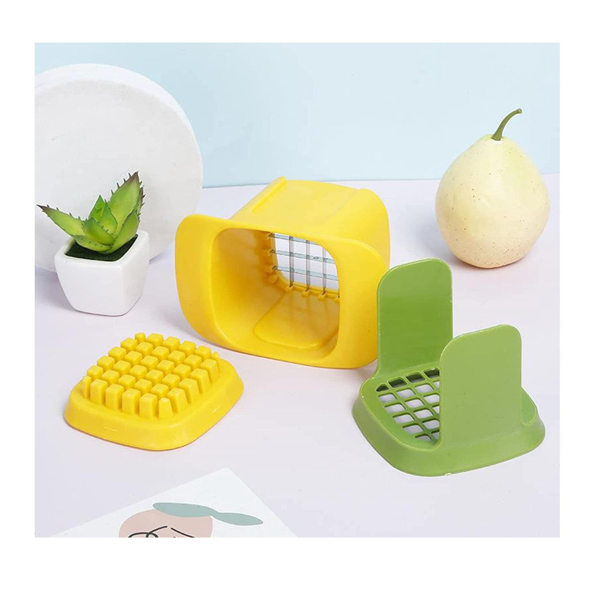 Picador Y Cortador Papa Fritas 2 en 1