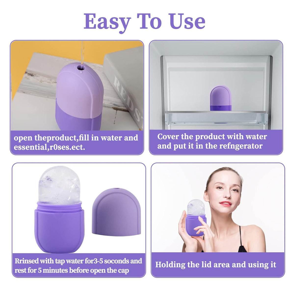 Masajeador Facial Hielo en Silicona