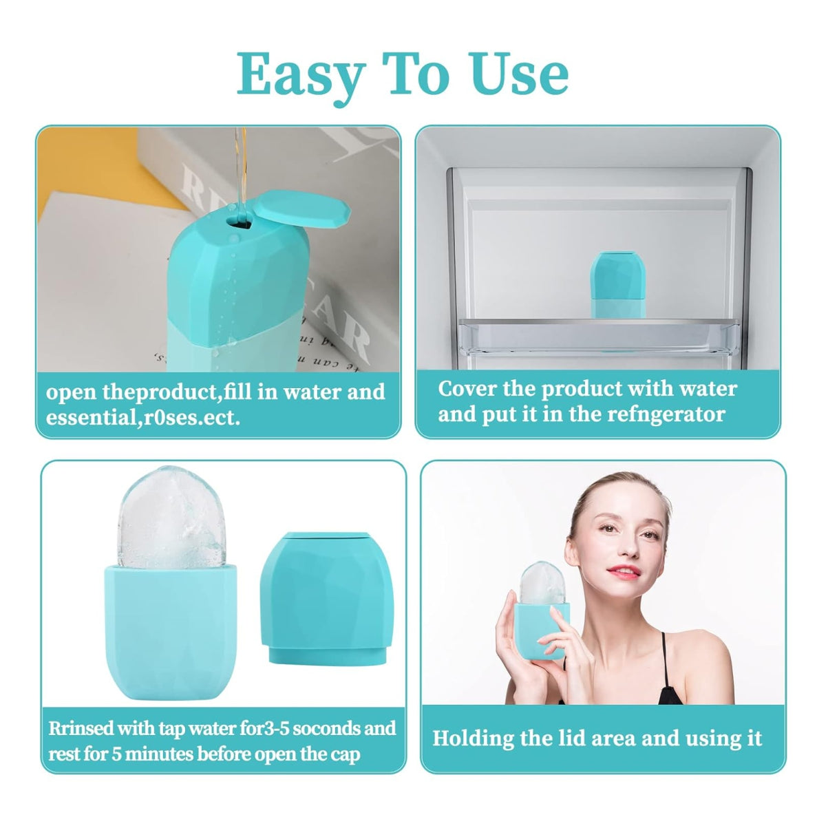 Masajeador Facial Hielo en Silicona