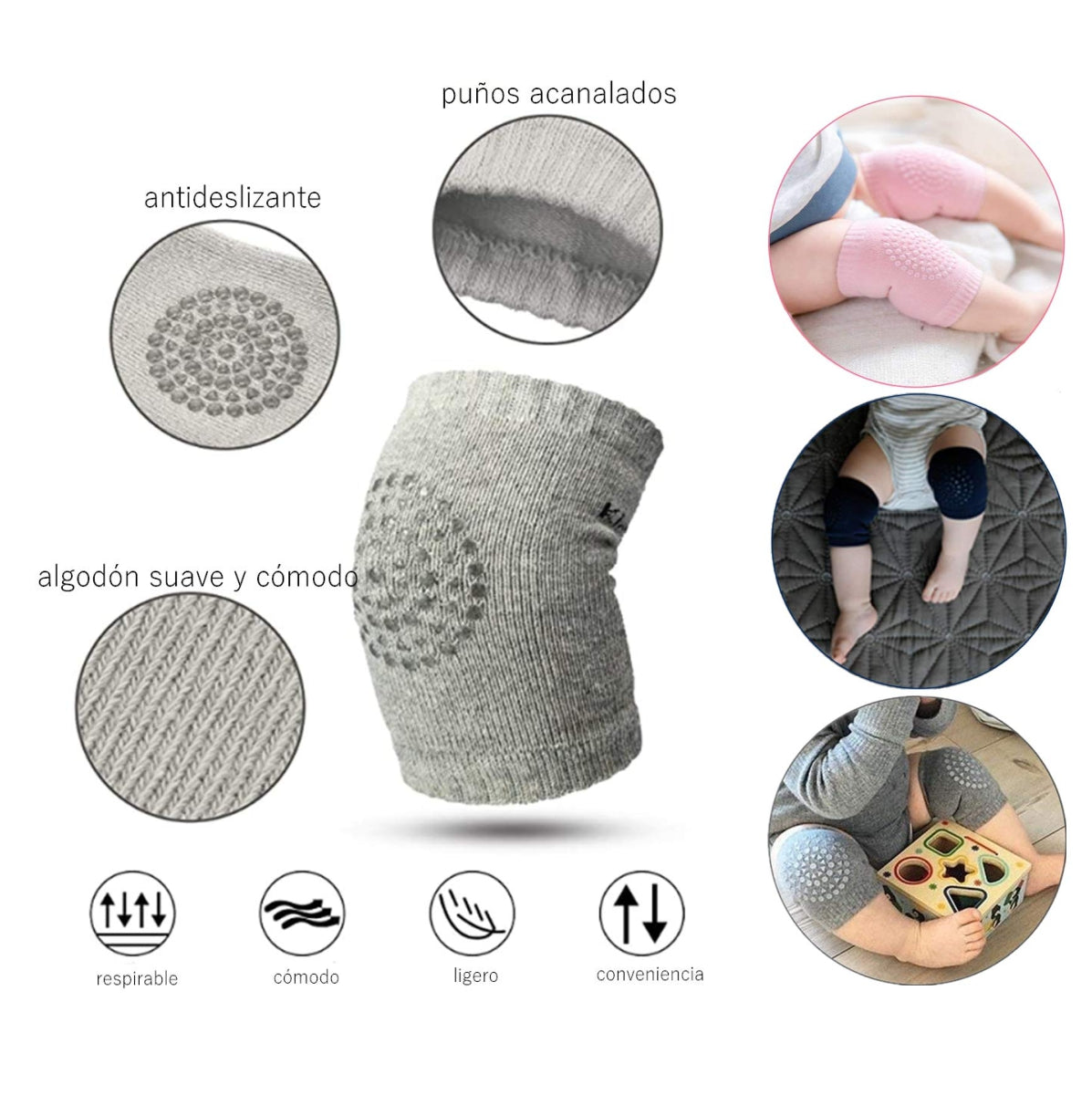 Rodilleras antideslizantes Bebe Gateo