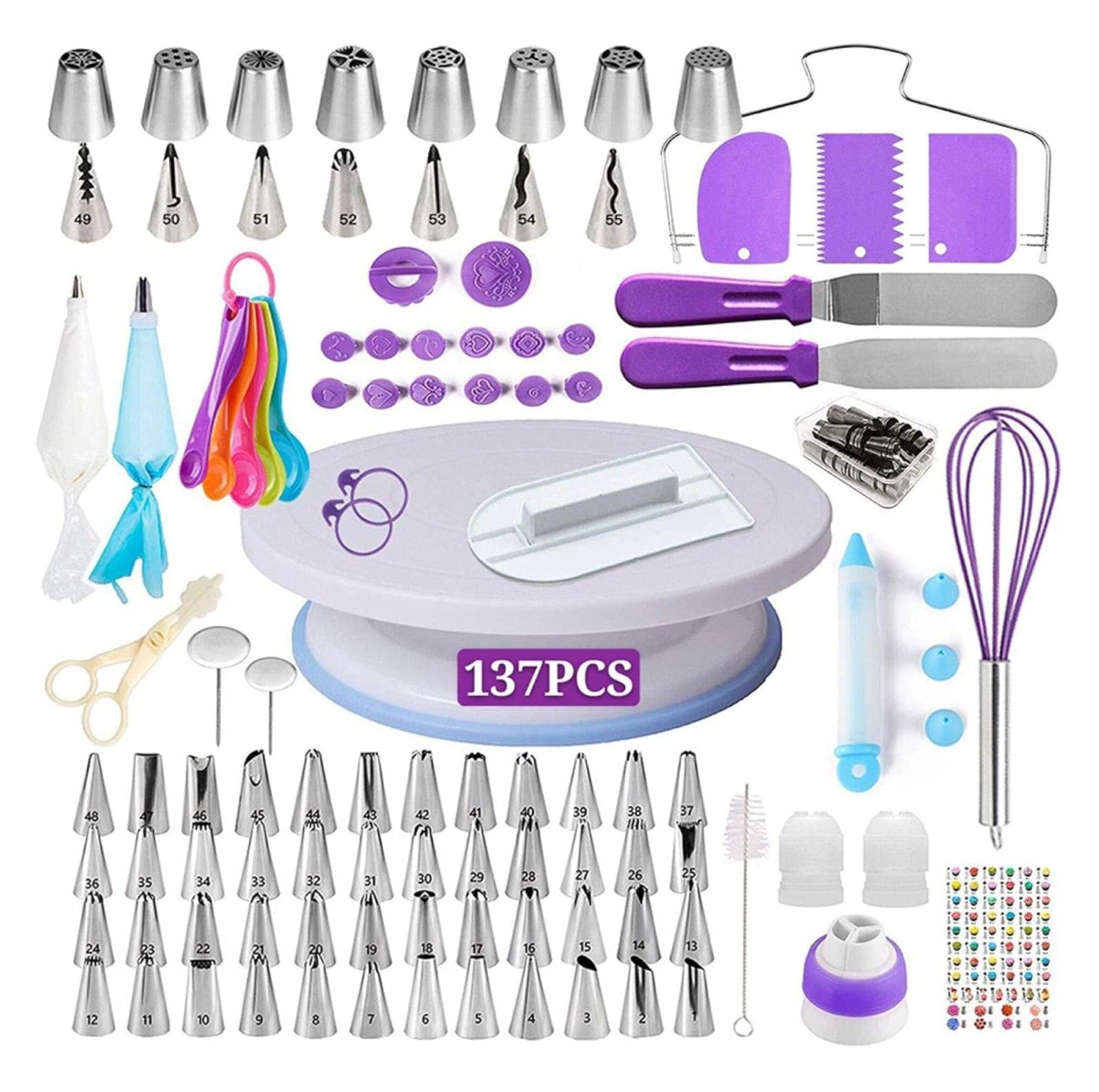 Kit Repostería 137pcs Con Batidora 7 vel