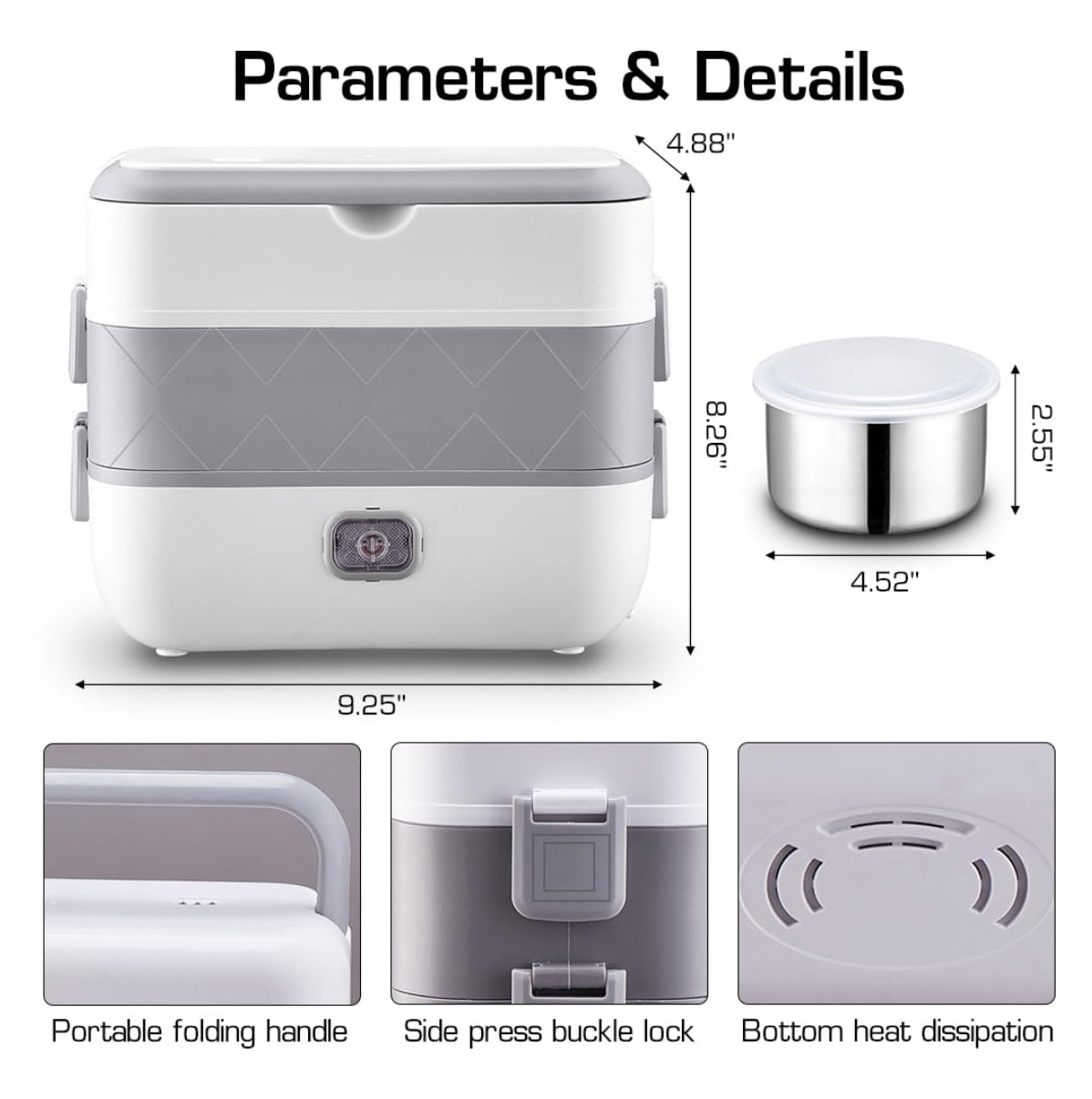 Lonchera eléctrica Vapor 4 puestos