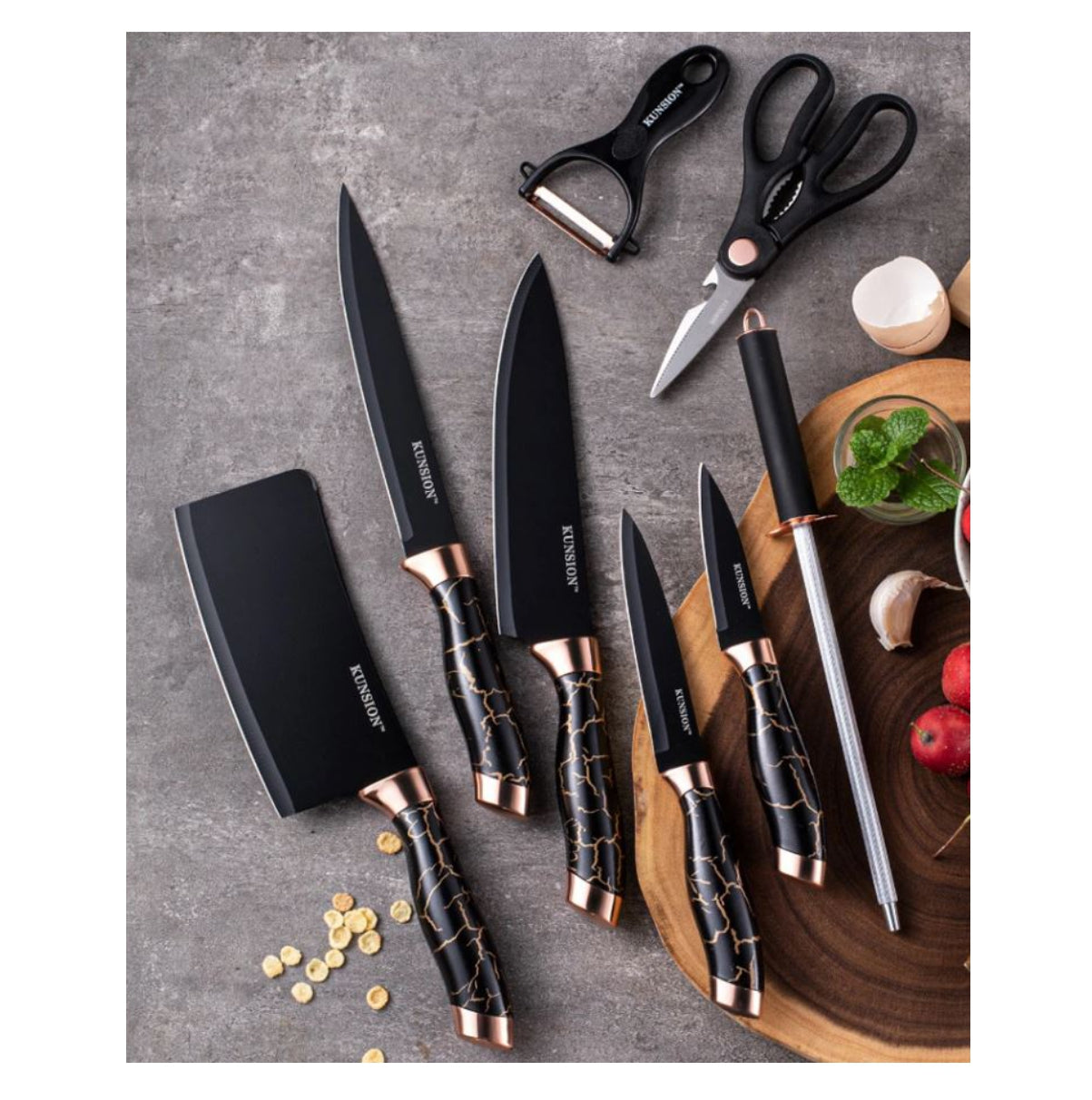 Juego de 9pcs cuchillos chef
