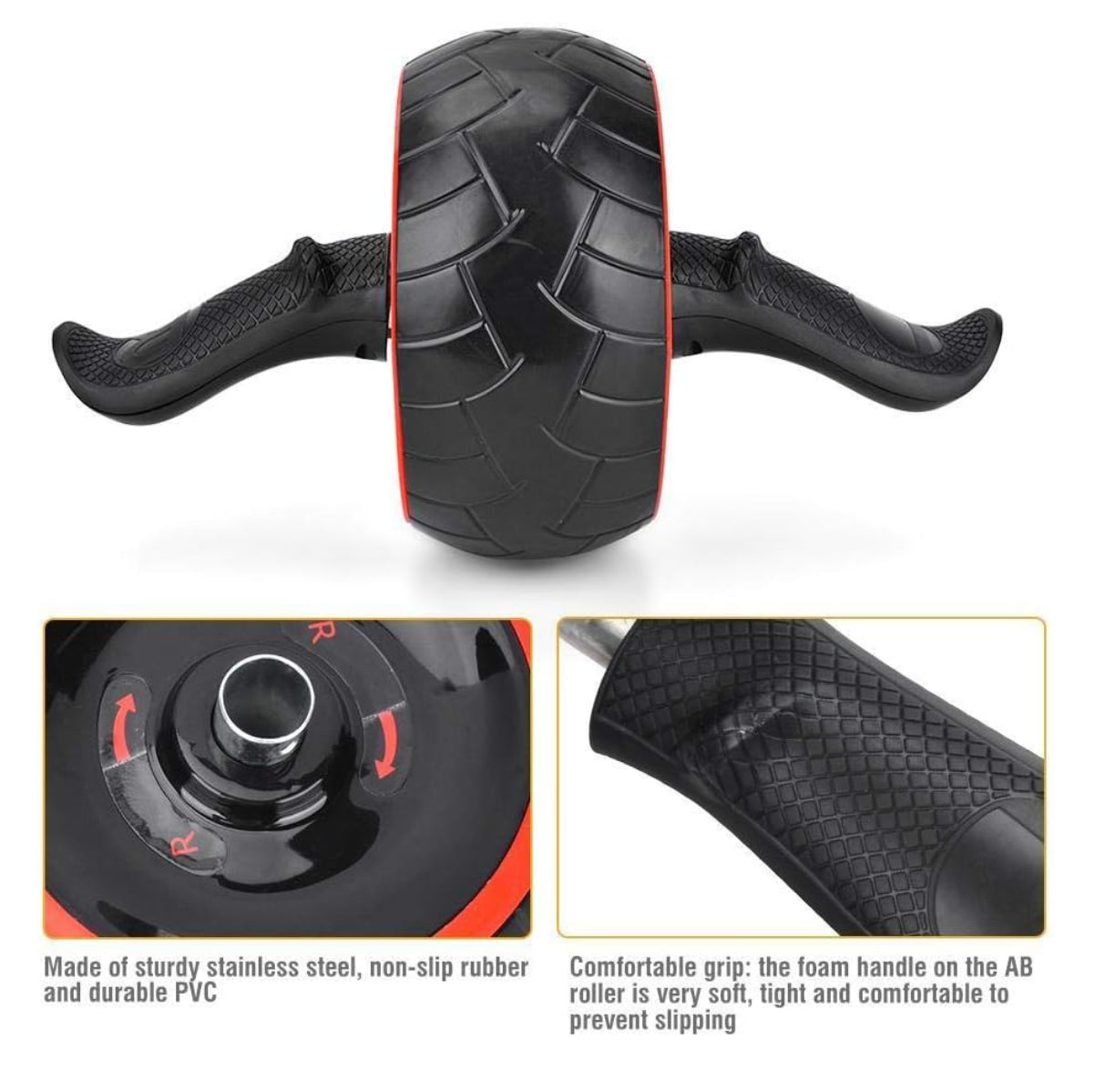 Rueda Abdominal Mango Antideslizante