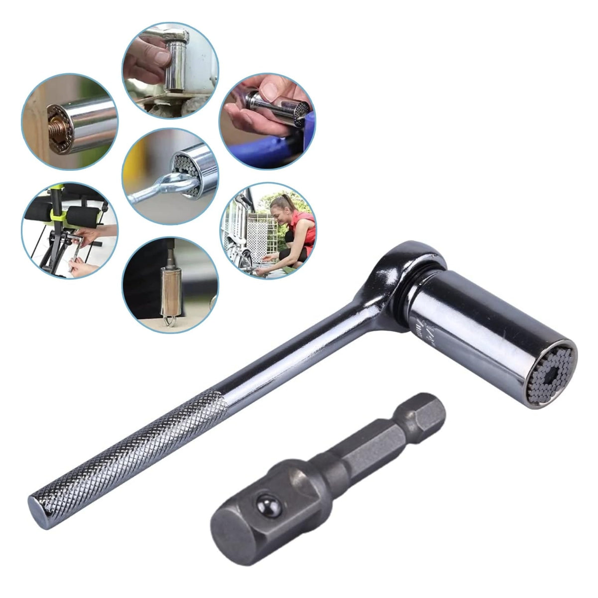 Llave Universal Ratchet con Adpatador