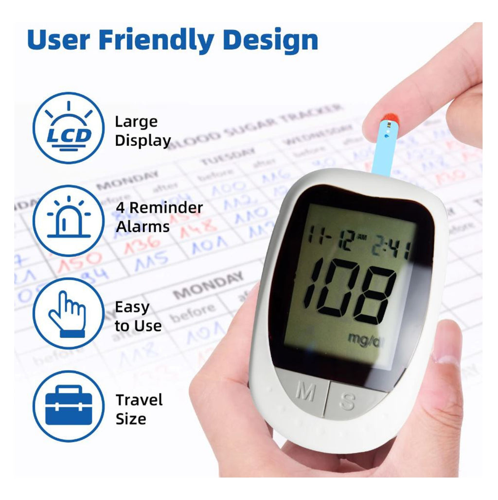Kit Glucometro Tiras De Prueba y agujas