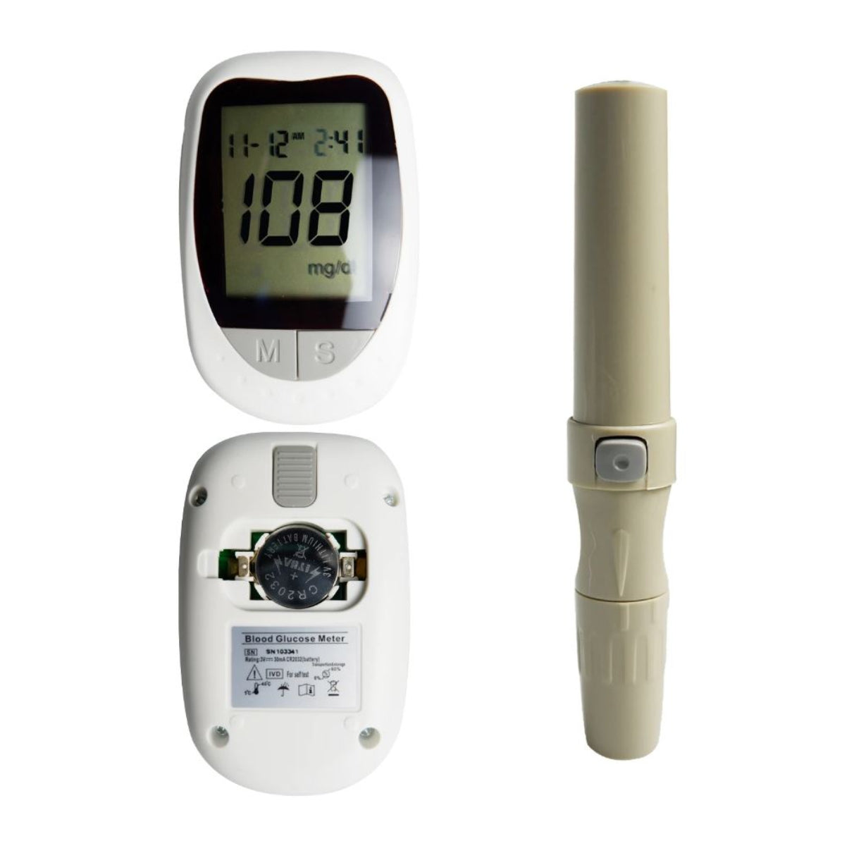 Kit Glucometro Tiras De Prueba y agujas