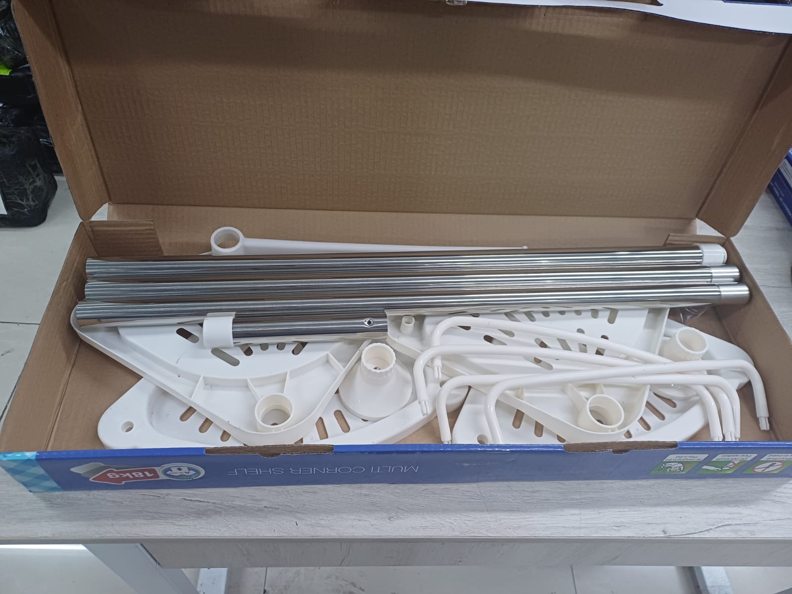 Esquinero Baño 4 niveles 15kg Estante