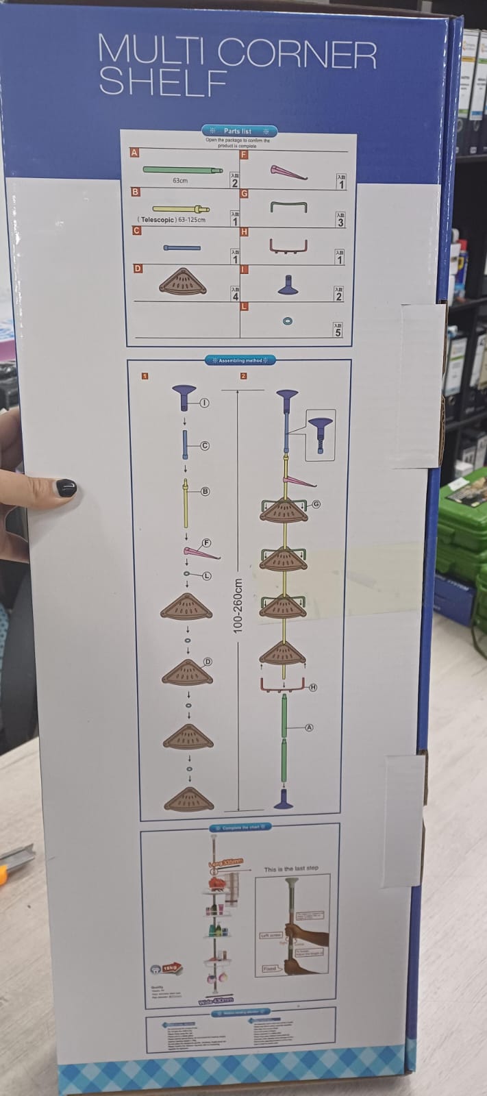 Esquinero Baño 4 niveles 15kg Estante