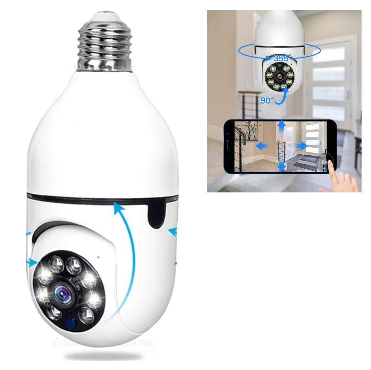 Camara bombillo de seguridad 360° girato