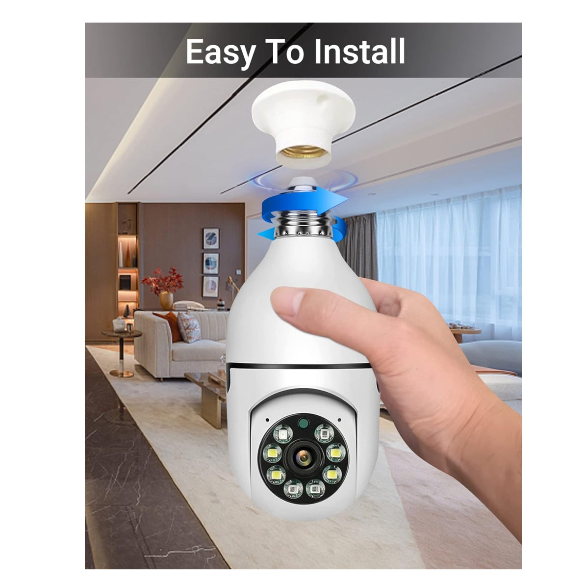 Camara bombillo de seguridad 360° girato