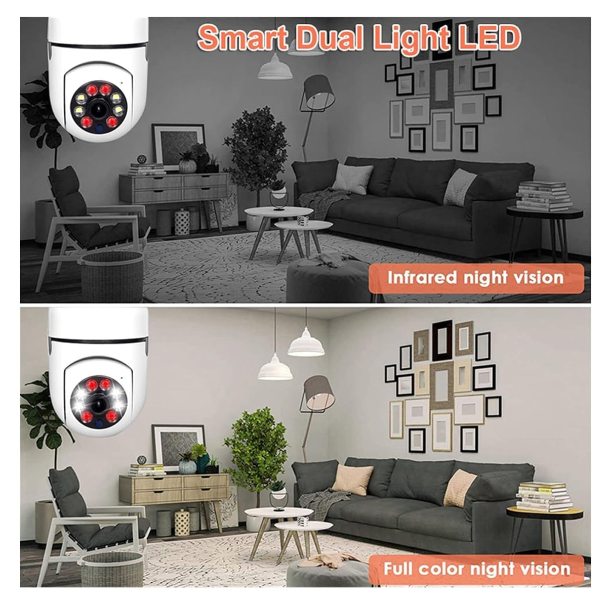 Camara bombillo de seguridad 360° girato