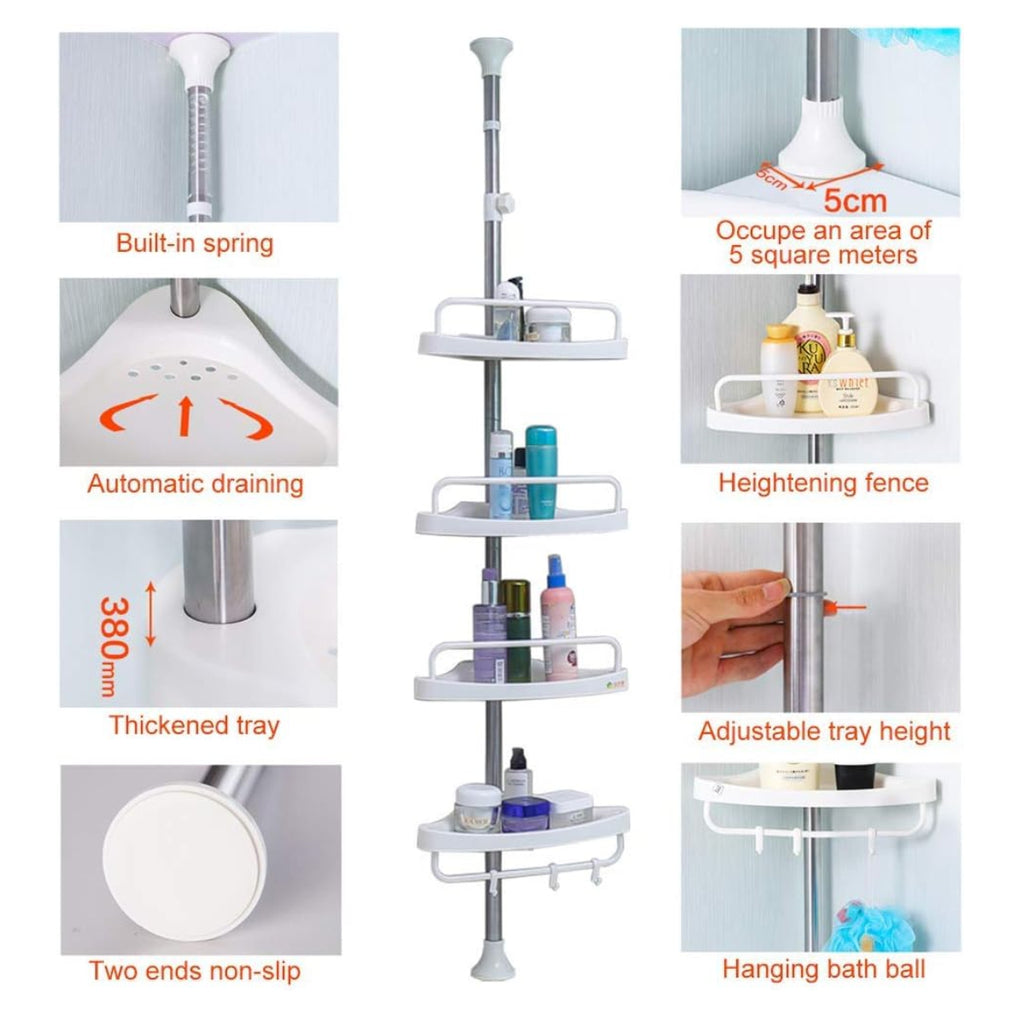 Esquinero Baño 4 niveles 15kg Estante