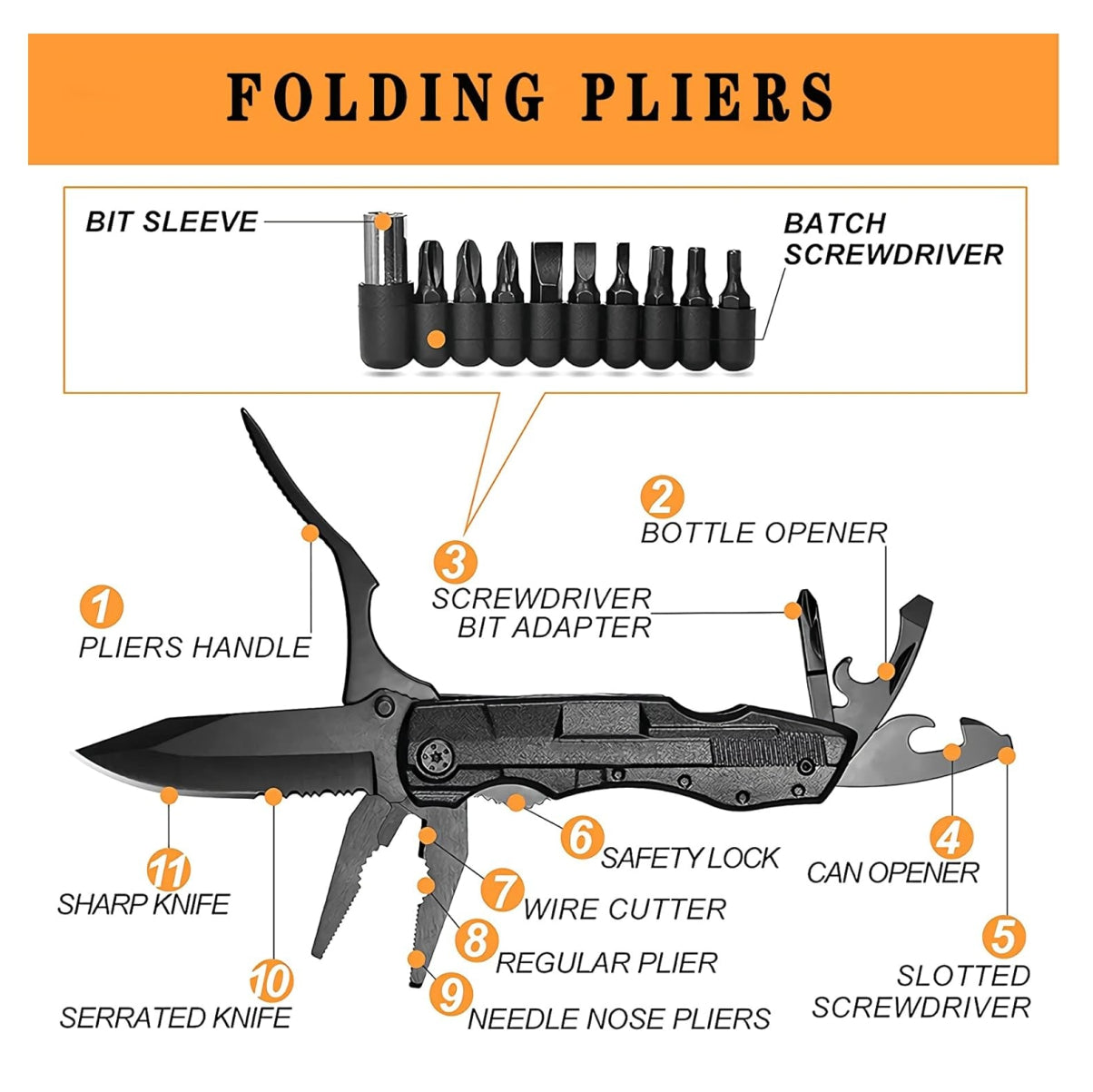 Herramienta multiusos 5 en 1 con estuche