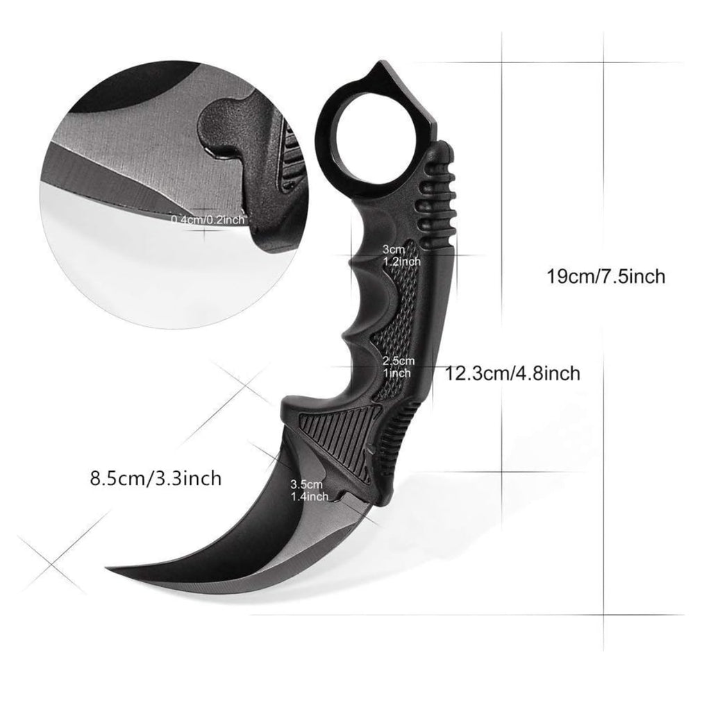 Cuchillo Karambit táctico de acero Militar