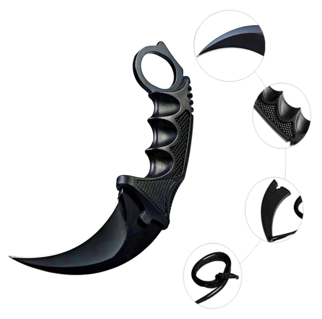 Cuchillo Karambit táctico de acero Militar
