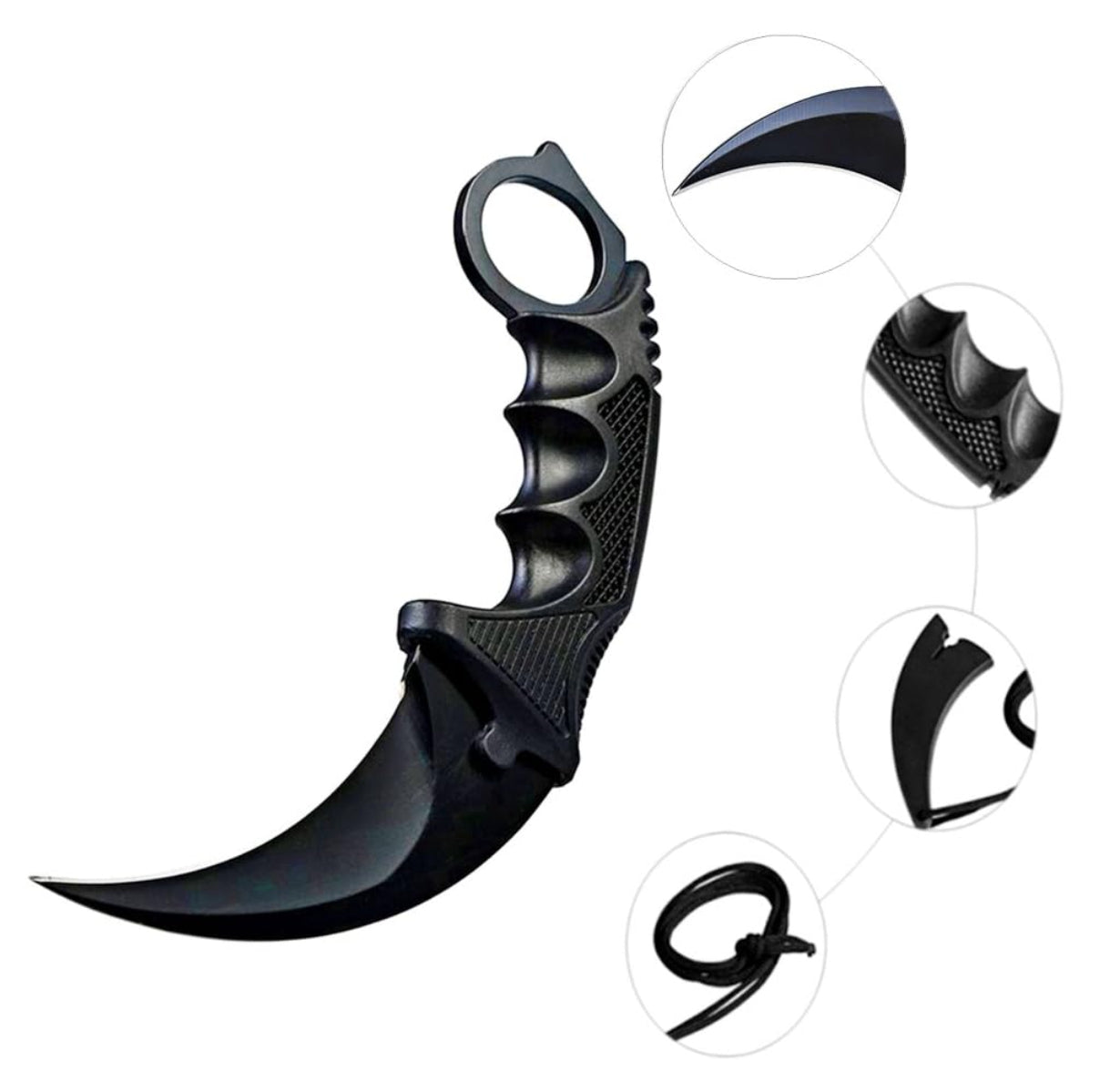 Cuchillo Karambit táctico de acero Militar