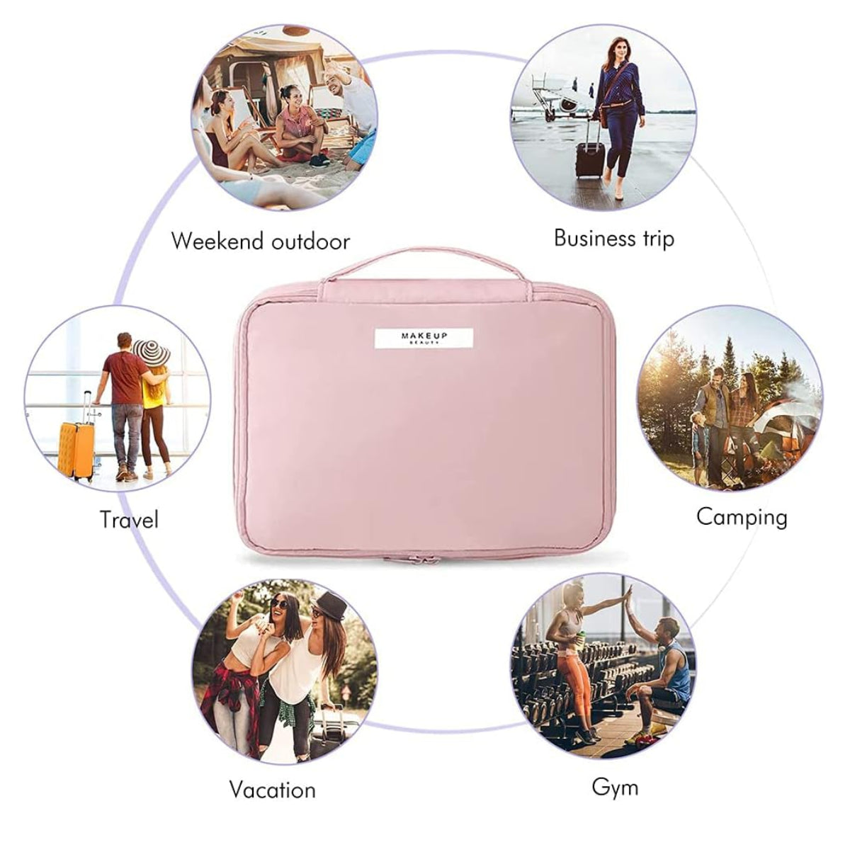 Cosmetiquera Viaje Bolso Maquillaje 2en1