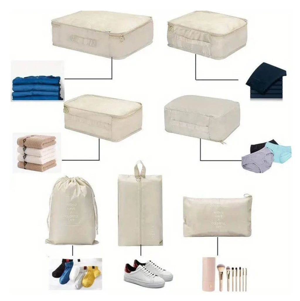 Set Bolsas maleta Viaje 7pcs Organizado