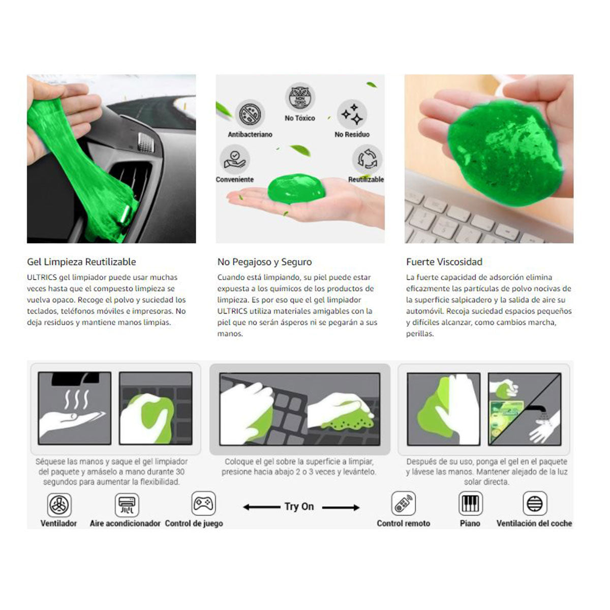 Gel De Limpieza Automóvil teclado