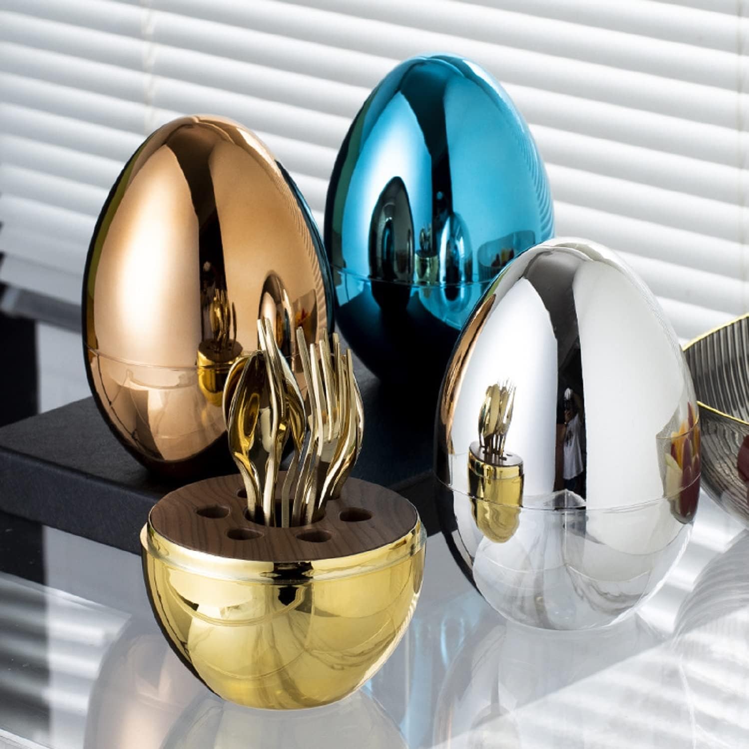Juego Cubiertos De 24 Piezas Base huevo