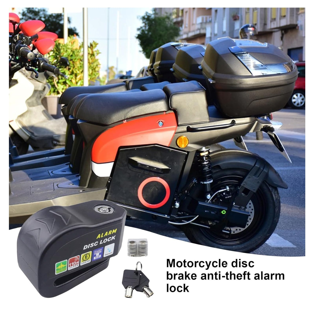 Candado de Freno con Alarma para Moto